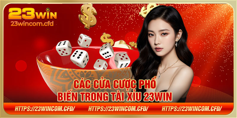 Các cửa cược phổ biến trong Tài Xỉu 23WIN