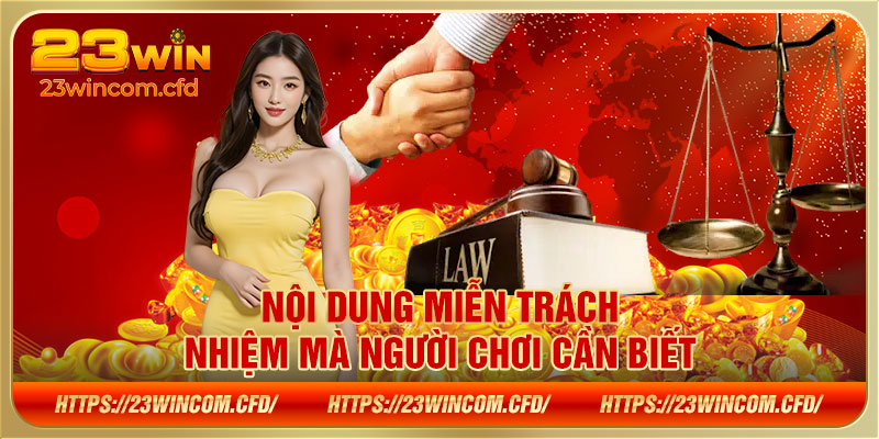 Nội dung miễn trách nhiệm mà người chơi cần biết